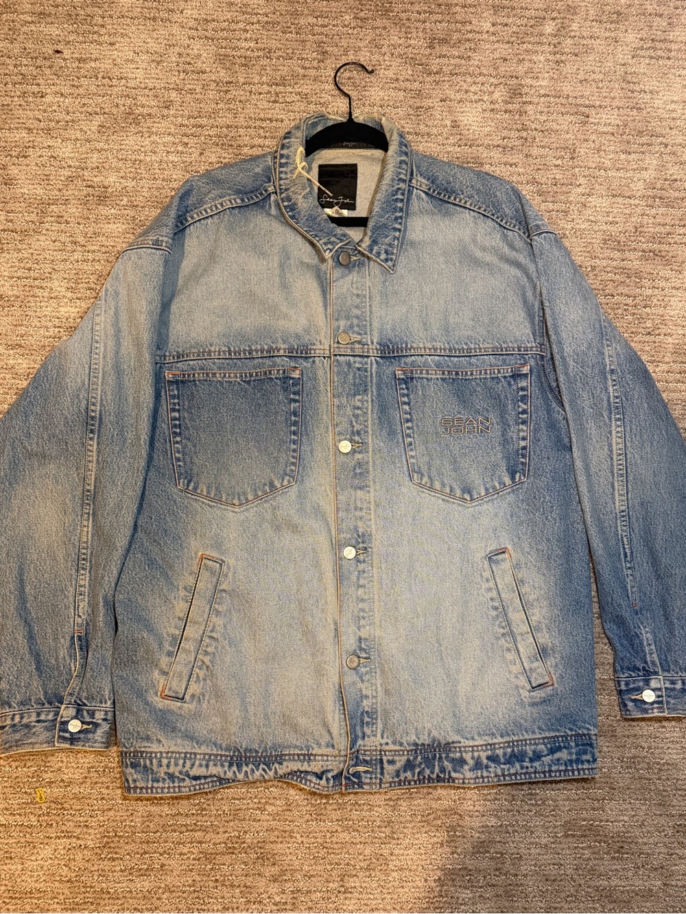 Sean John Light Blue Denim Jacket - Men's Shirt Jacket